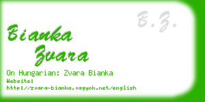 bianka zvara business card